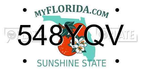 548YQV Florida License Plate