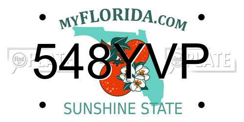 548YVP Florida License Plate