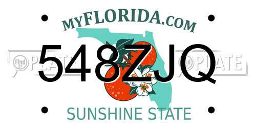 548ZJQ Florida License Plate