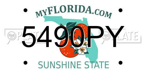 5490PY Florida License Plate