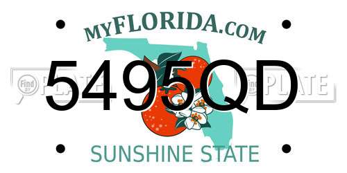 5495QD Florida License Plate