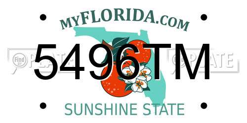 5496TM Florida License Plate