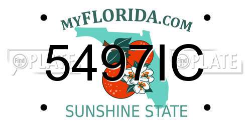 5497IC Florida License Plate