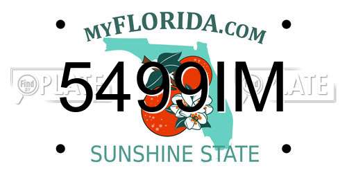5499IM Florida License Plate