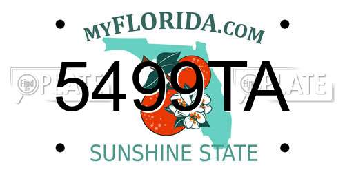 5499TA Florida License Plate