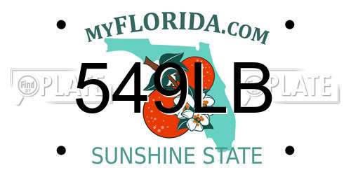 549LB Florida License Plate