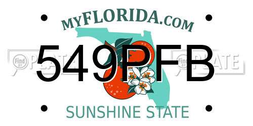549PFB Florida License Plate