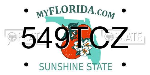 549TCZ Florida License Plate