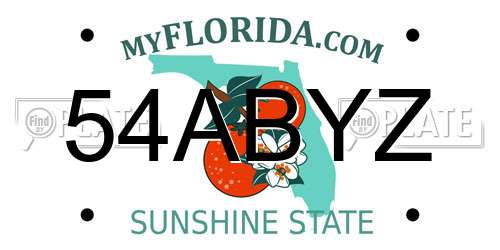 54ABYZ Florida License Plate