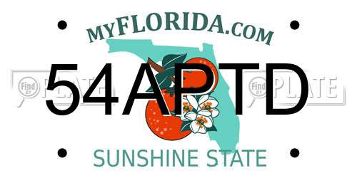 54APTD Florida License Plate