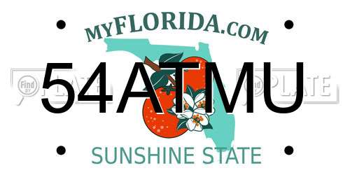 54ATMU Florida License Plate