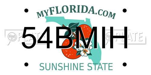 54BMIH Florida License Plate