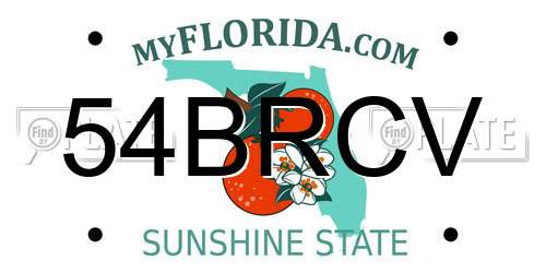 54BRCV Florida License Plate