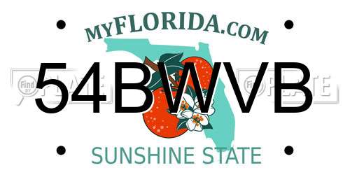 54BWVB Florida License Plate