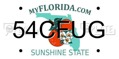 54CFUG Florida License Plate