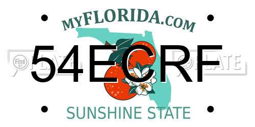 54ECRF Florida License Plate