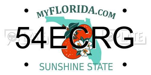 54ECRG Florida License Plate