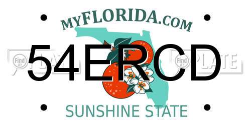 54ERCD Florida License Plate