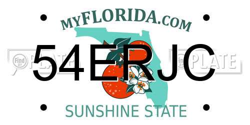 54ERJC Florida License Plate