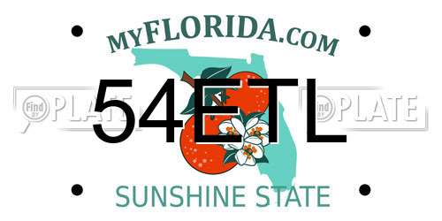 54ETL Florida License Plate