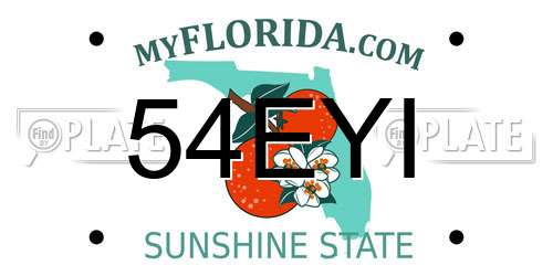54EYI Florida License Plate