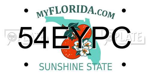 54EYPC Florida License Plate
