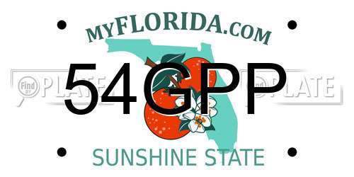 54GPP Florida License Plate