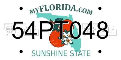 54PT048 Florida License Plate