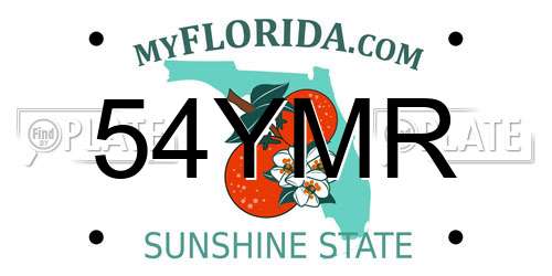 54YMR Florida License Plate
