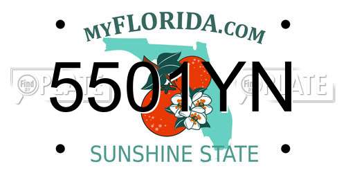 5501YN Florida License Plate