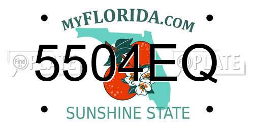5504EQ Florida License Plate
