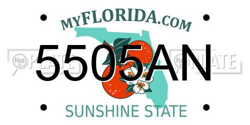 5505AN Florida License Plate