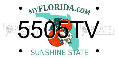 5505TV Florida License Plate
