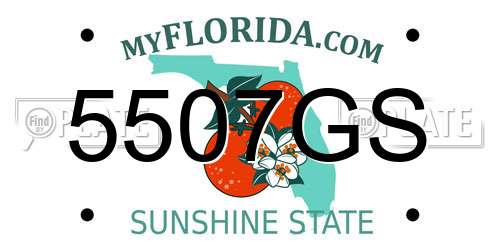 5507GS Florida License Plate