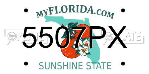 5507PX Florida License Plate