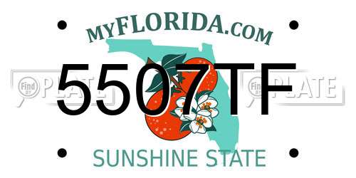 5507TF Florida License Plate