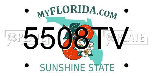 5508TV Florida License Plate