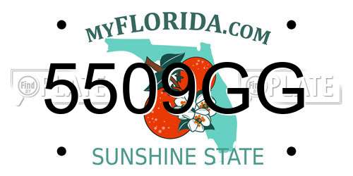 5509GG Florida License Plate