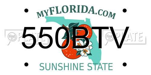 550BTV Florida License Plate
