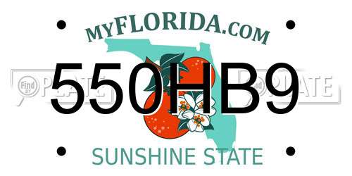 550HB9 Florida License Plate