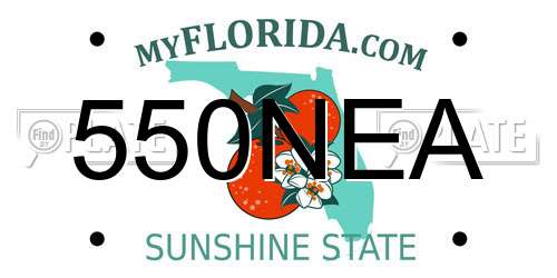 550NEA Florida License Plate