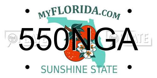550NGA Florida License Plate