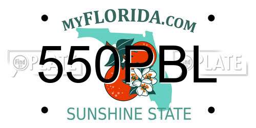 550PBL Florida License Plate