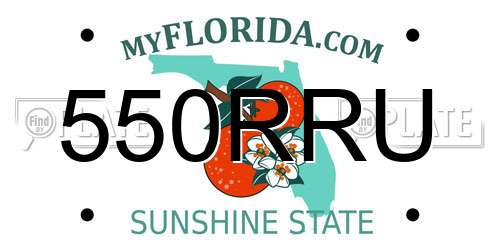 550RRU Florida License Plate
