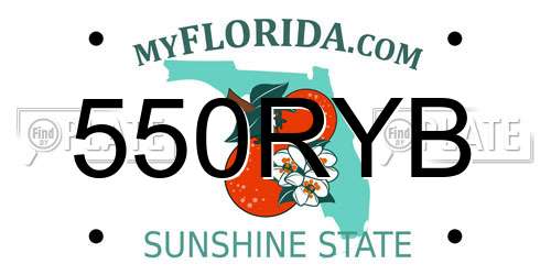 550RYB Florida License Plate
