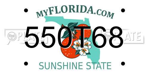 550T68 Florida License Plate