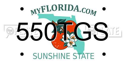 550TGS Florida License Plate