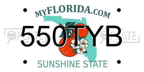 550TYB Florida License Plate