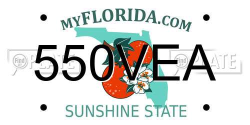 550VEA Florida License Plate