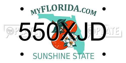 550XJD Florida License Plate
